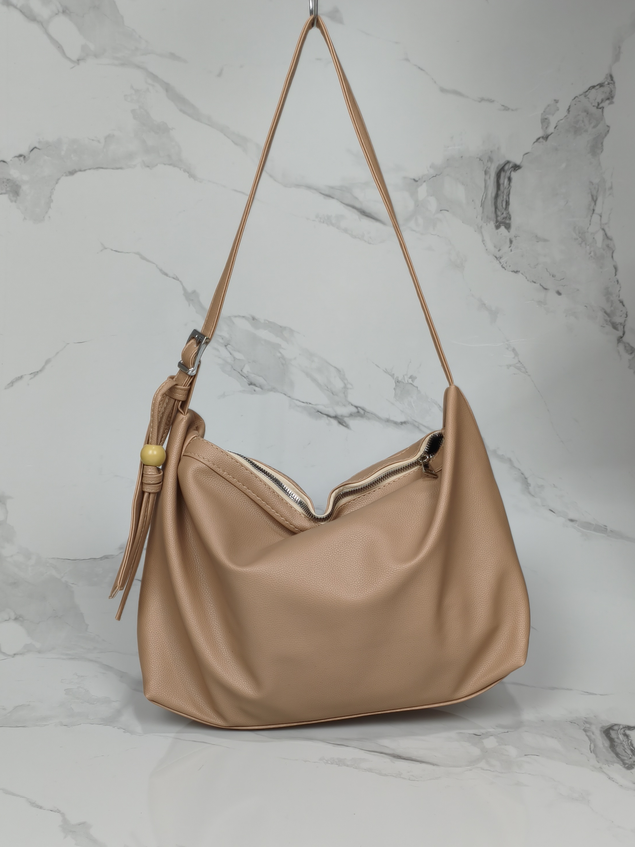 کیف زنانه بزرگ شل آویز چوبی(پرداخت اقساطی)