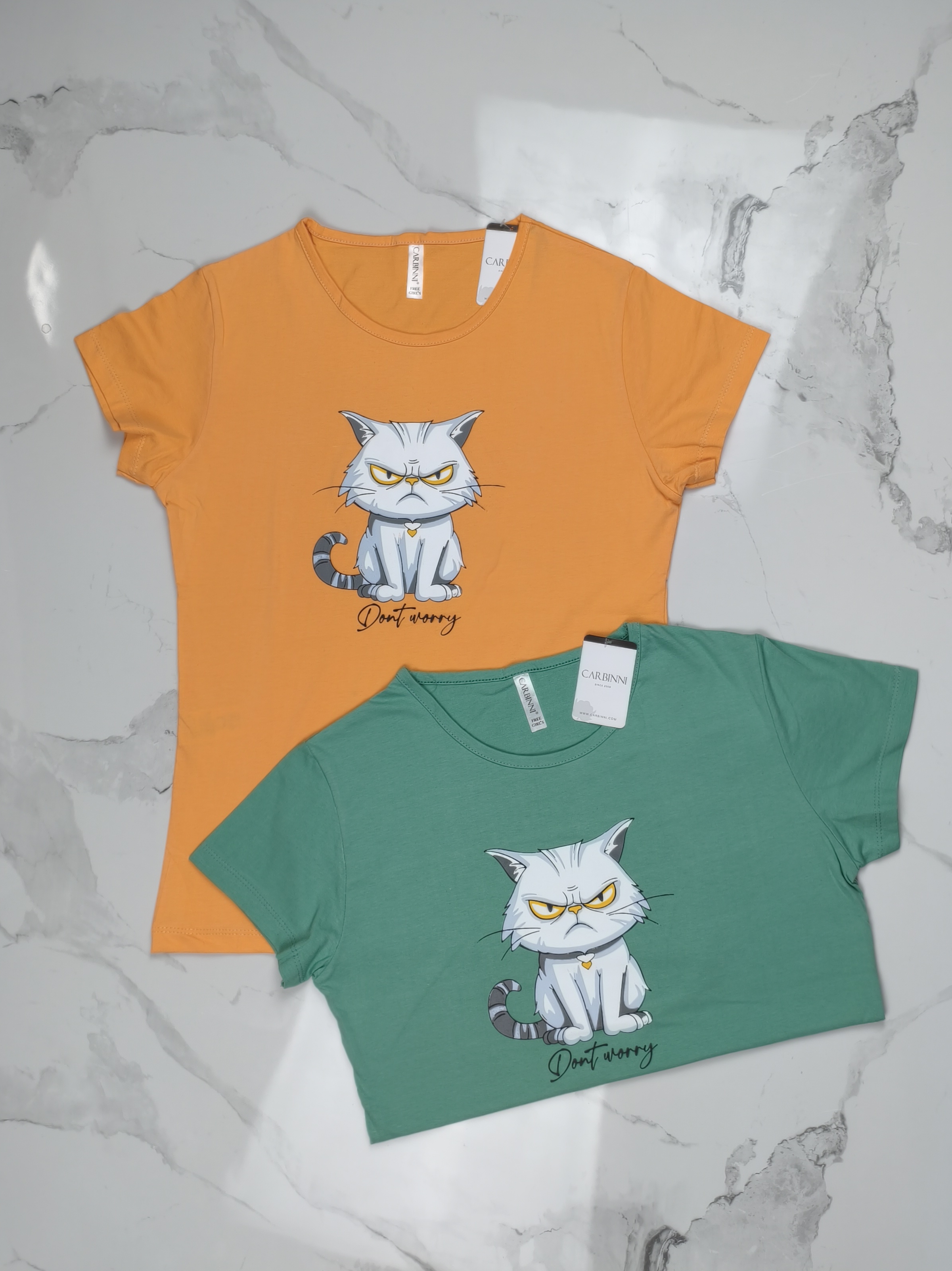 تیشرت نخ و پنبه گربه اخمو(پرداخت ‌اقساطی)