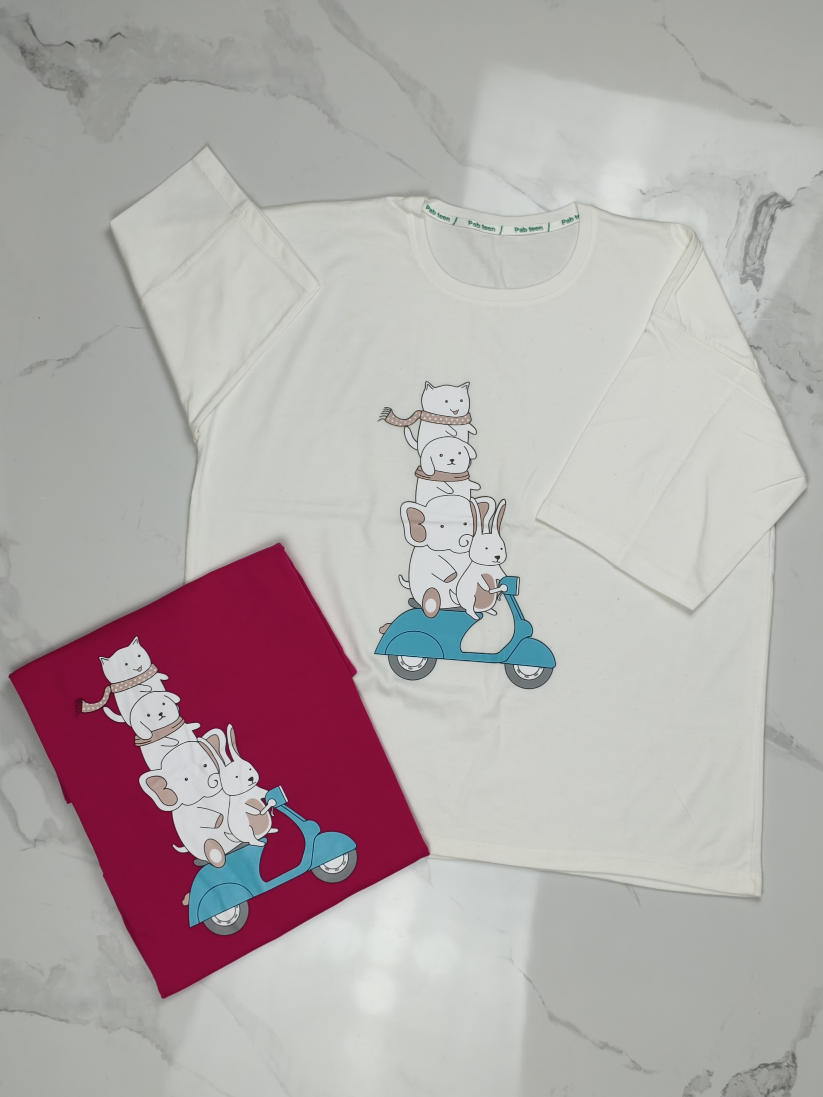 تیشرت نخ و پنبه‌ طرح موتور(پرداخت ‌اقساطی)