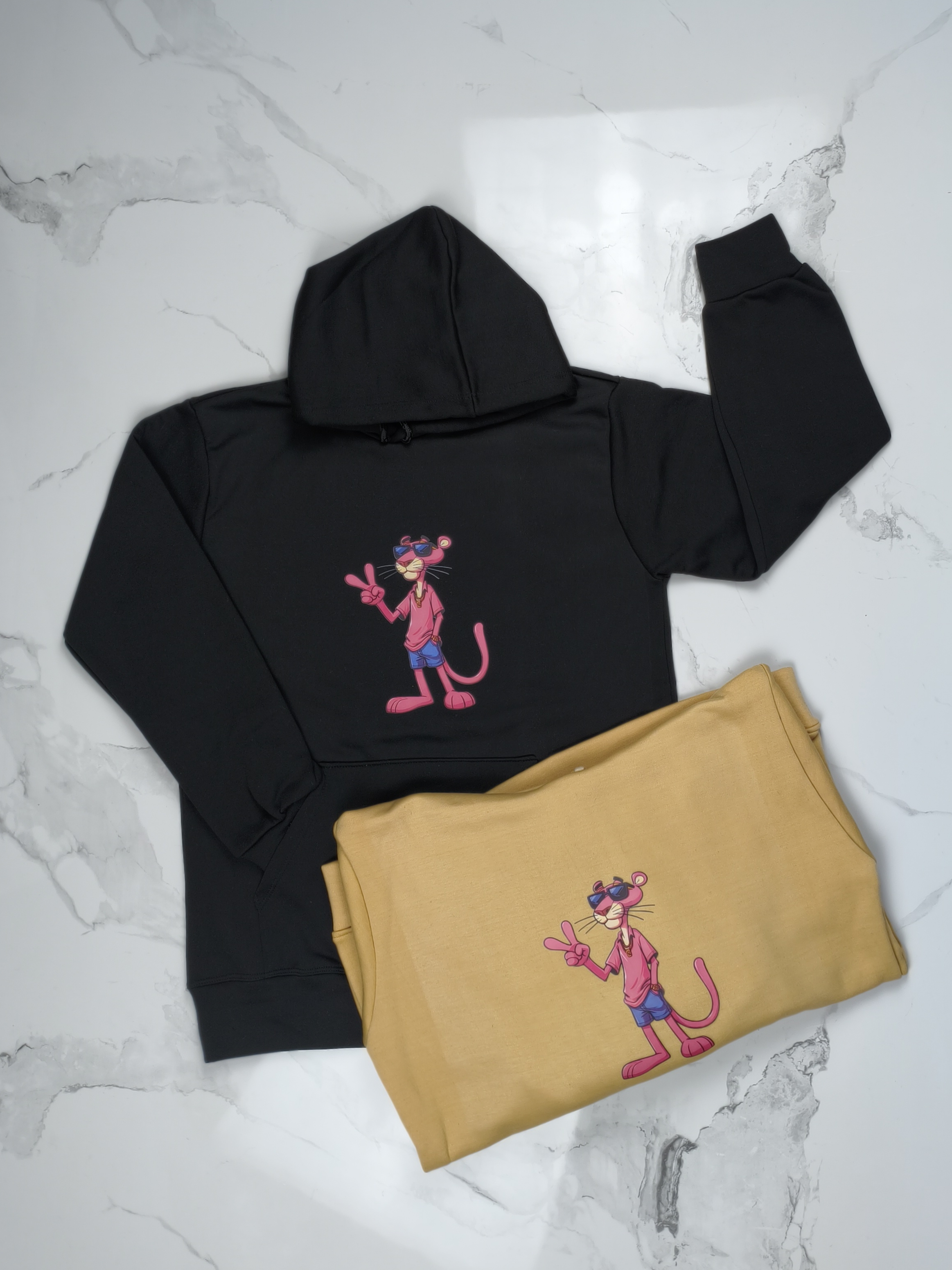 هودی باکسی چاپ پلنگ صورتی(پرداخت‌اقساطی)