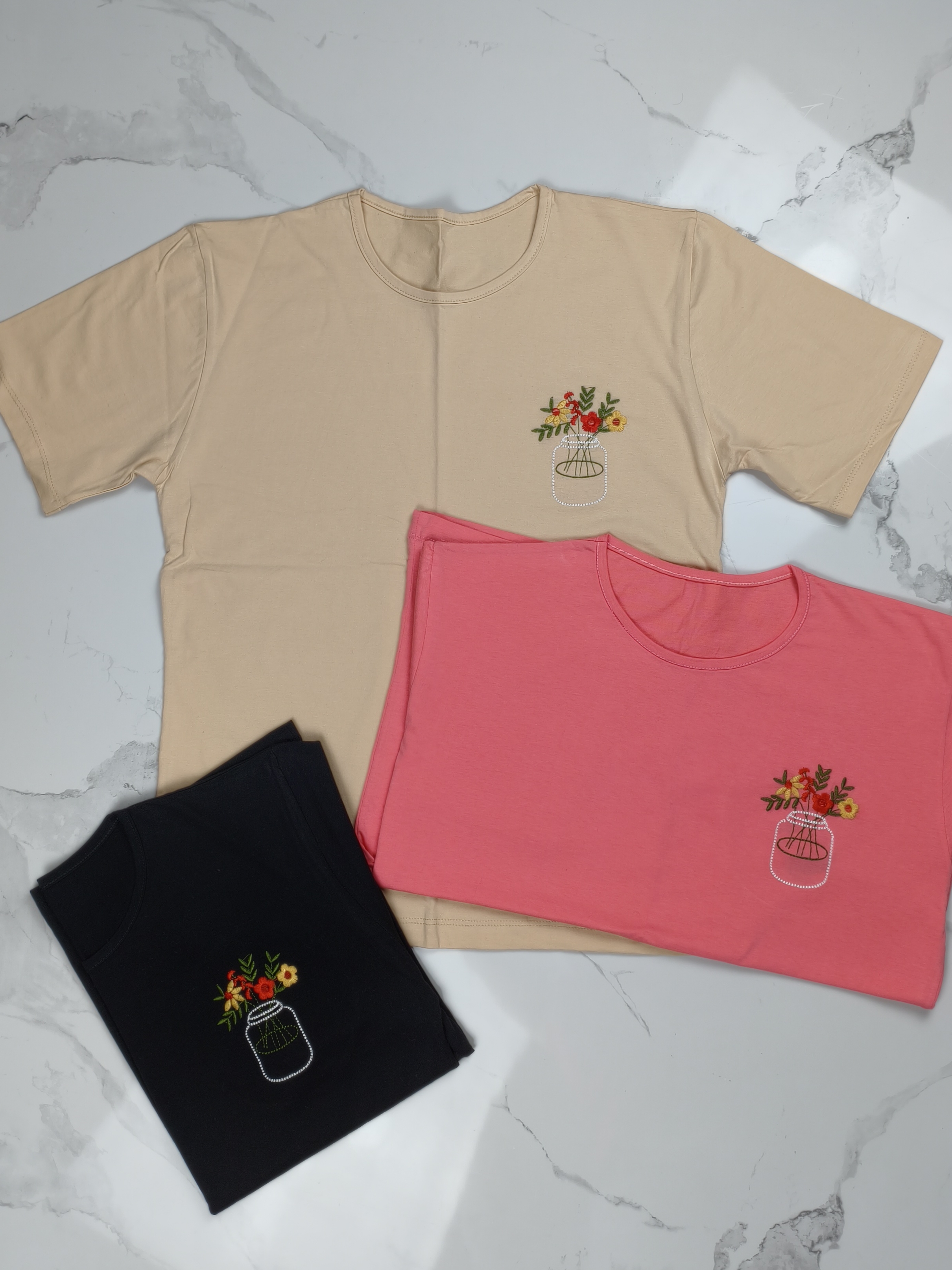 تیشرت گلدوزی زنانه نخ و پنبه (پرداخت اقساطی)