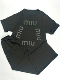 ست تیشرت شلوار miu مشکی (پرداخت اقساطی)